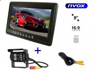 Zestaw monitor samochodowy zagłówkowy lub wolnostojący LCD 9" Samochodowa kamera cofania - NVOX HT990A-GDB2091